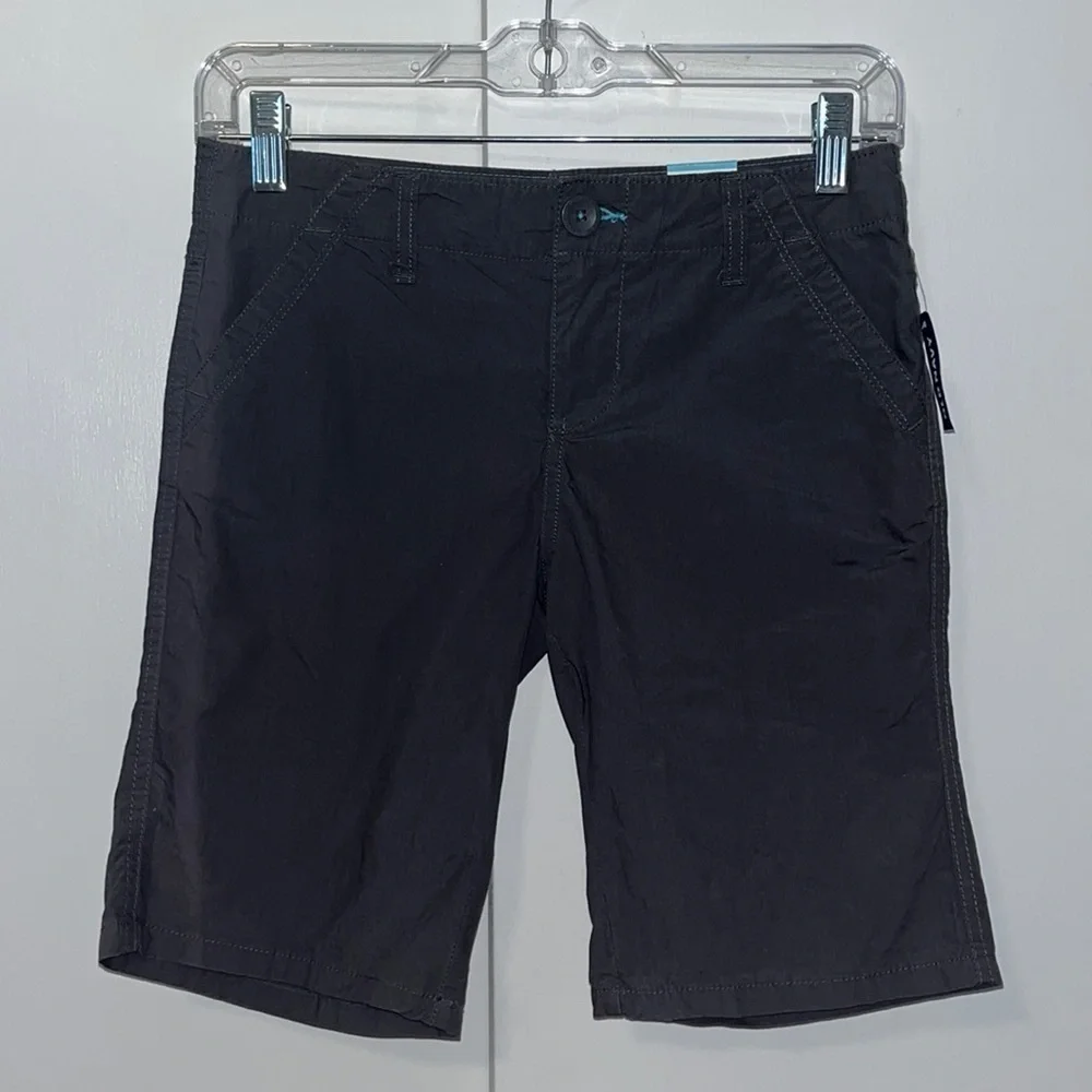 Old Navy Girls Twill Bermuda Shorts Gray Grey 12 Summer Spring